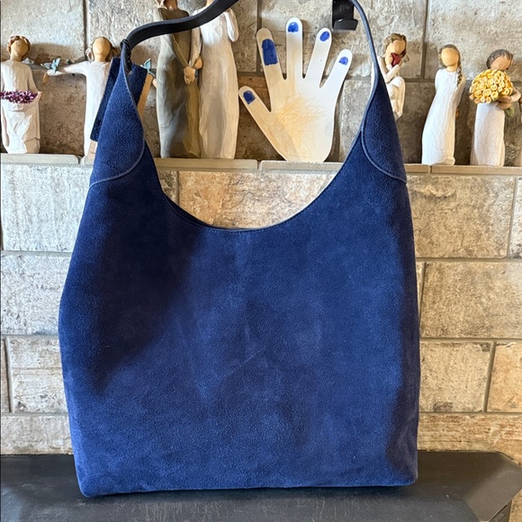 margot Handbags - NWT Margo GORGEOUS Navy Suede Women's Large Shoulder Bag